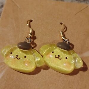 Cute Yellow Dog Earrings Pompompurin NEW